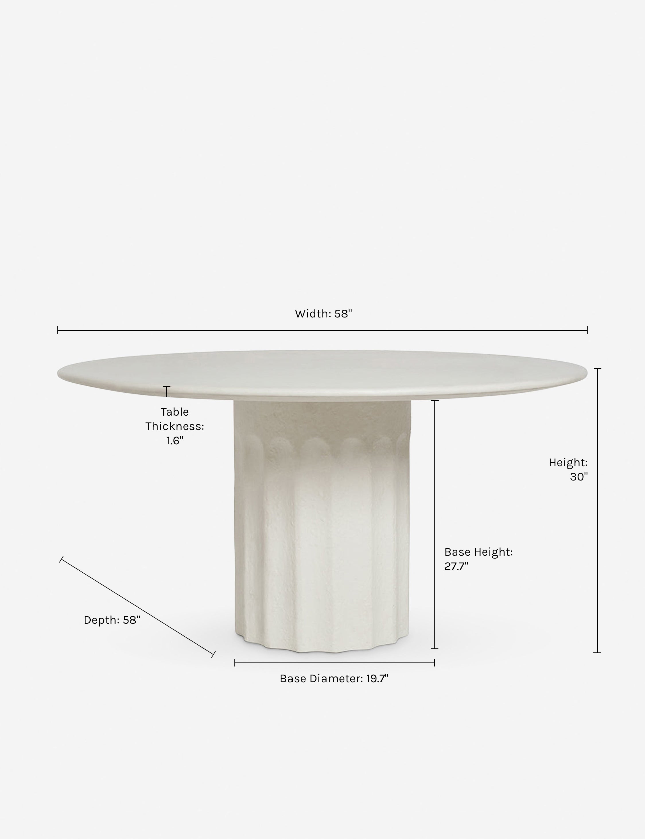 Doric Round Dining Table by Sarah Sherman Samuel