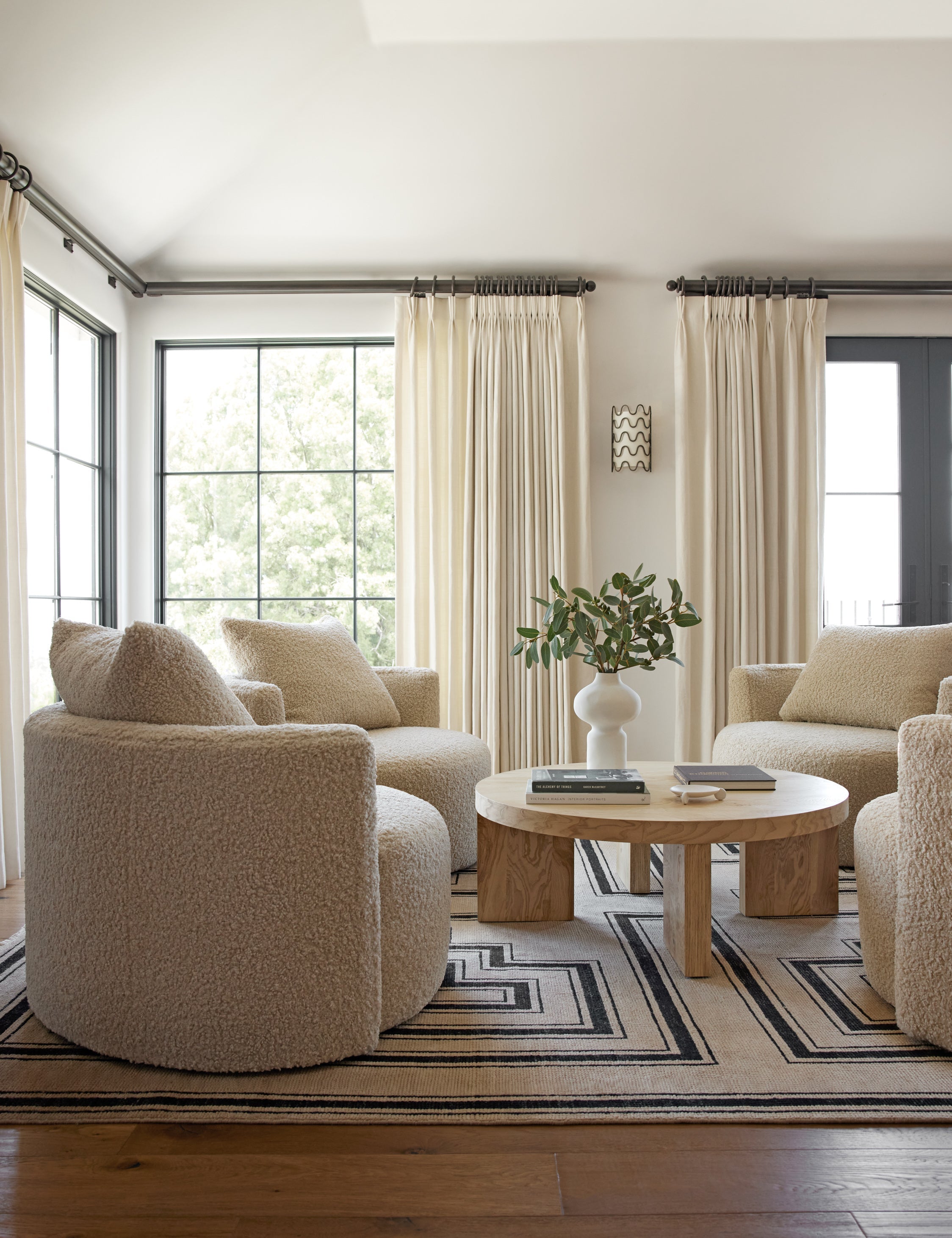 Kearns Round Burl Wood Coffee Table