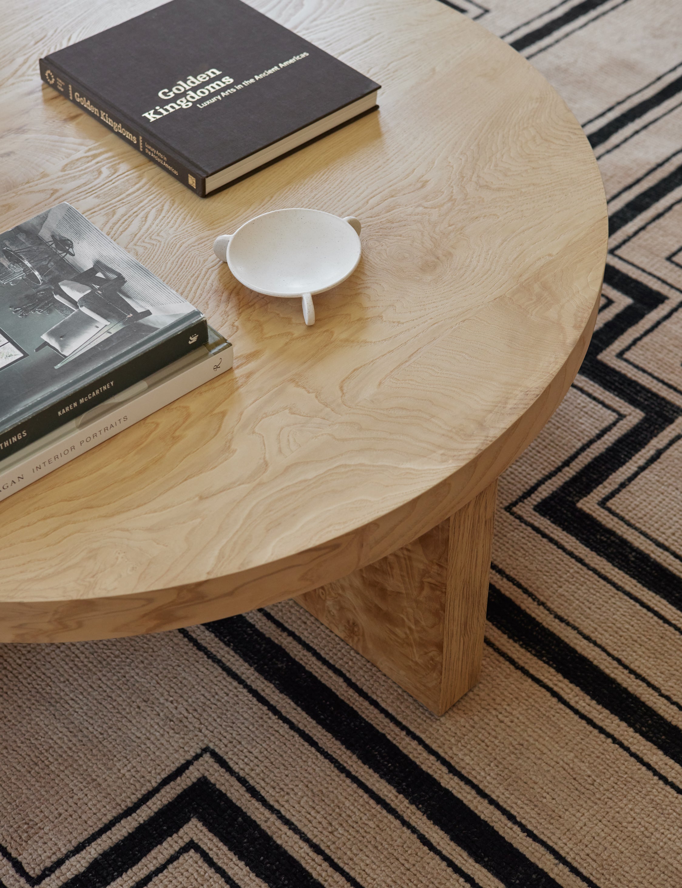 Kearns Round Burl Wood Coffee Table