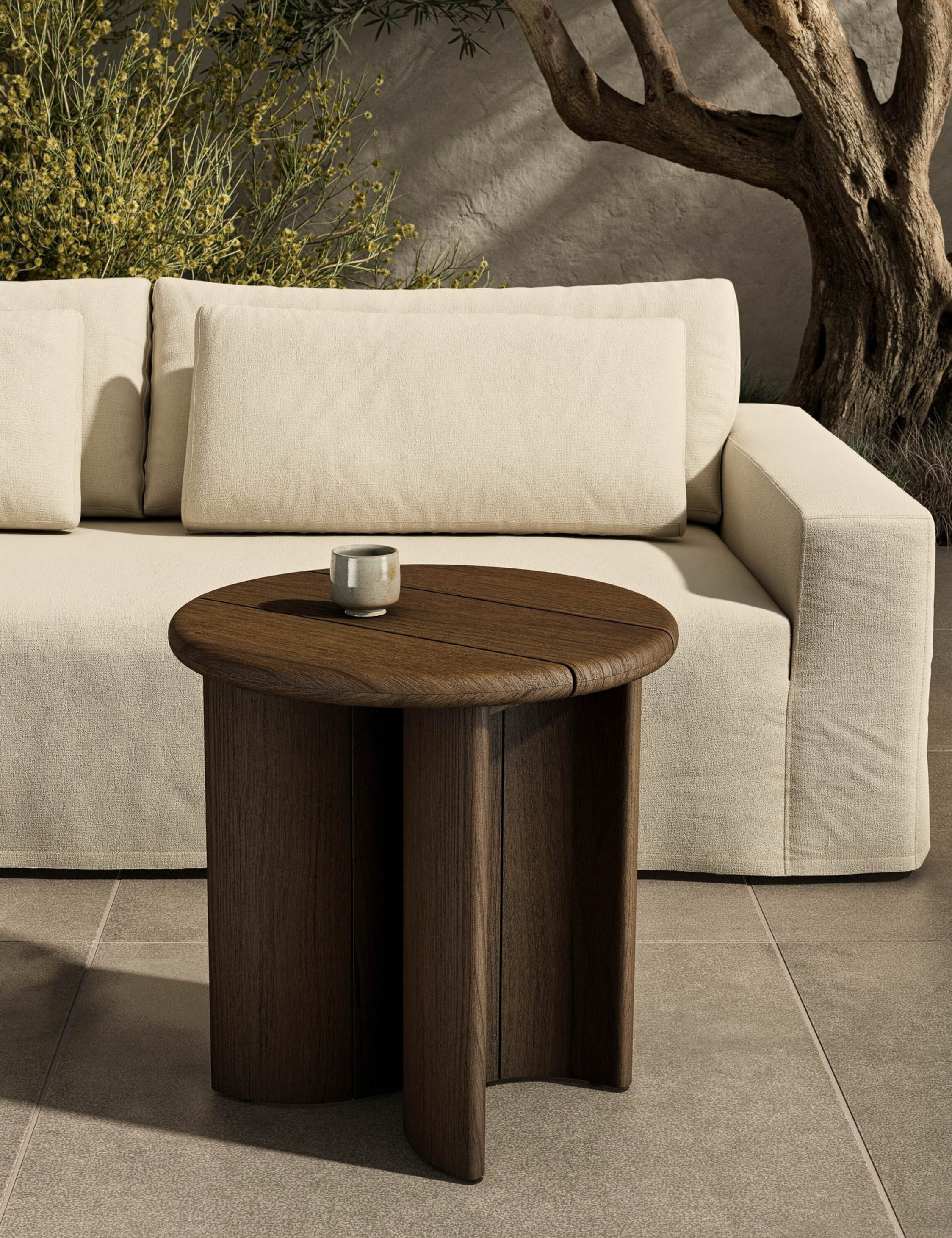 Gilda Outdoor Round Side Table