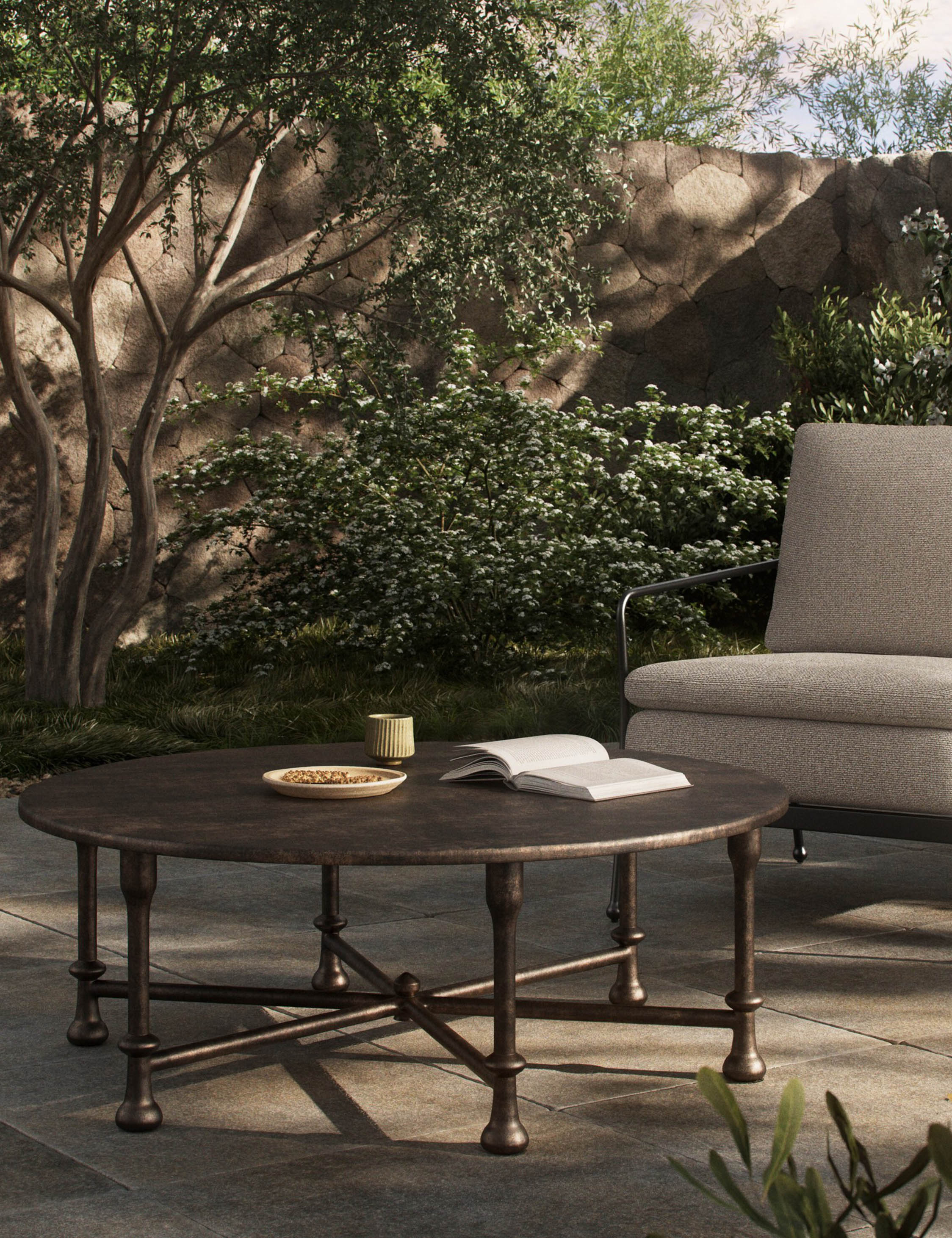 Leblanc Indoor / Outdoor Round Coffee Table by Amber Lewis x Four Hands