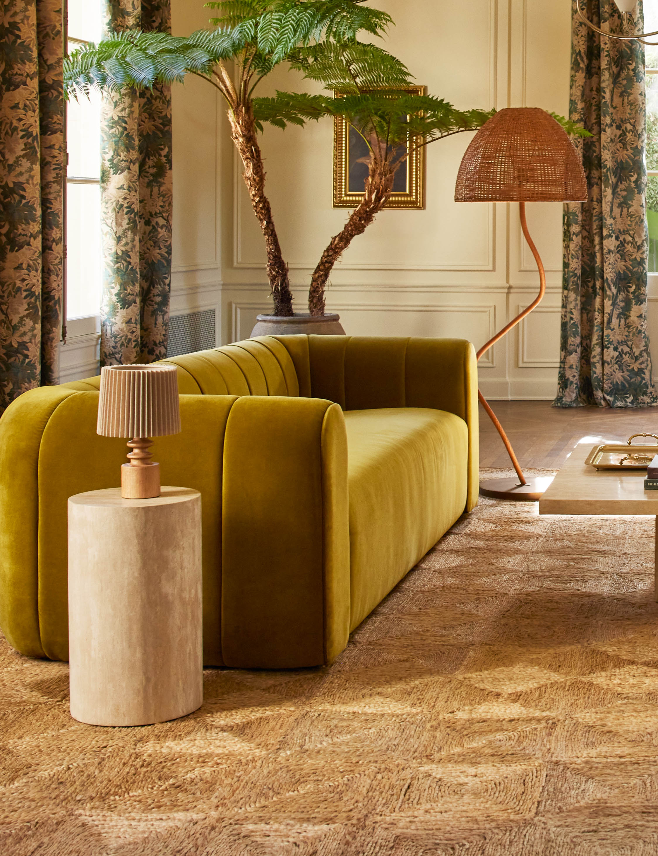 Mars Travertine Round Side Table