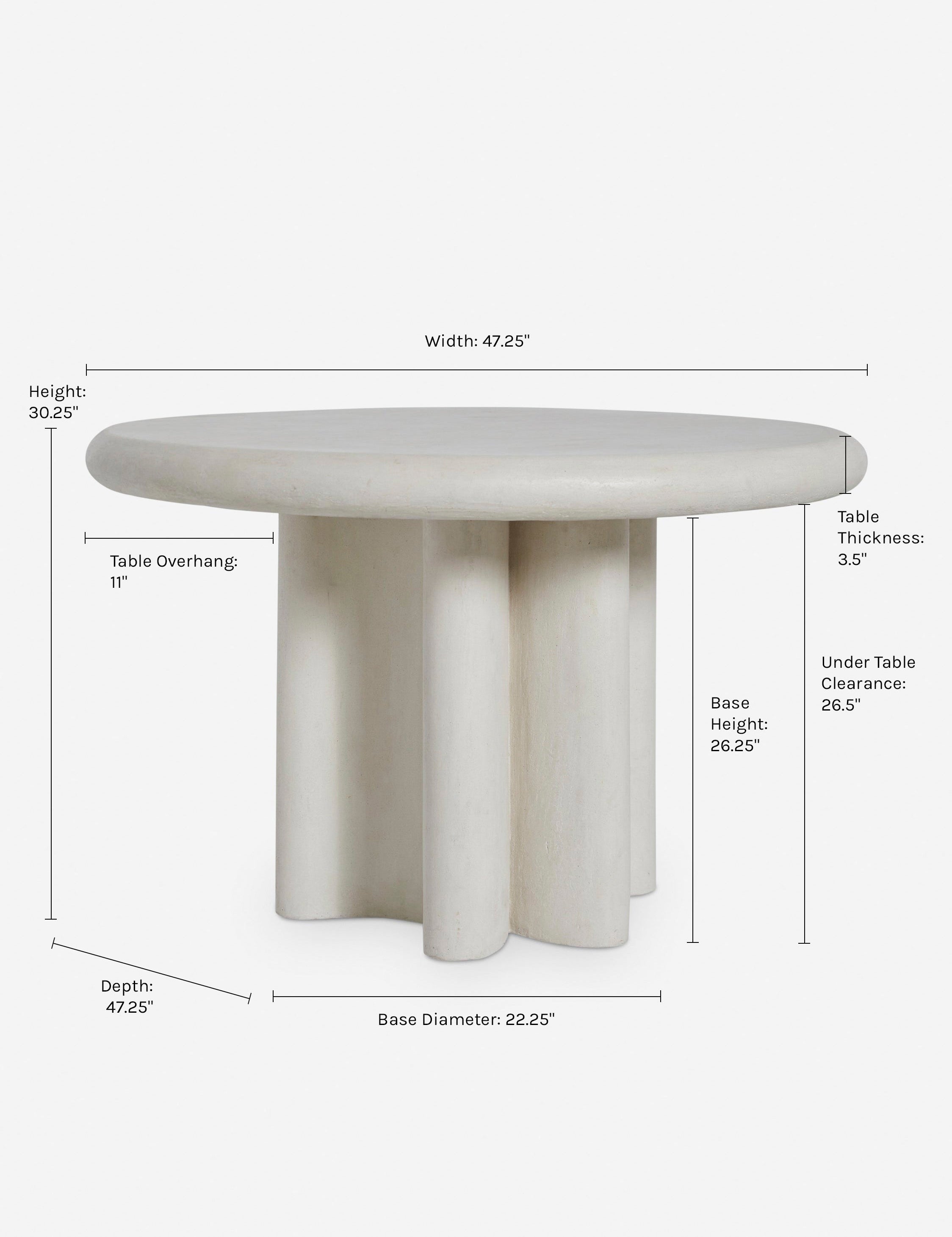 Ruiz Indoor / Outdoor Round Dining Table