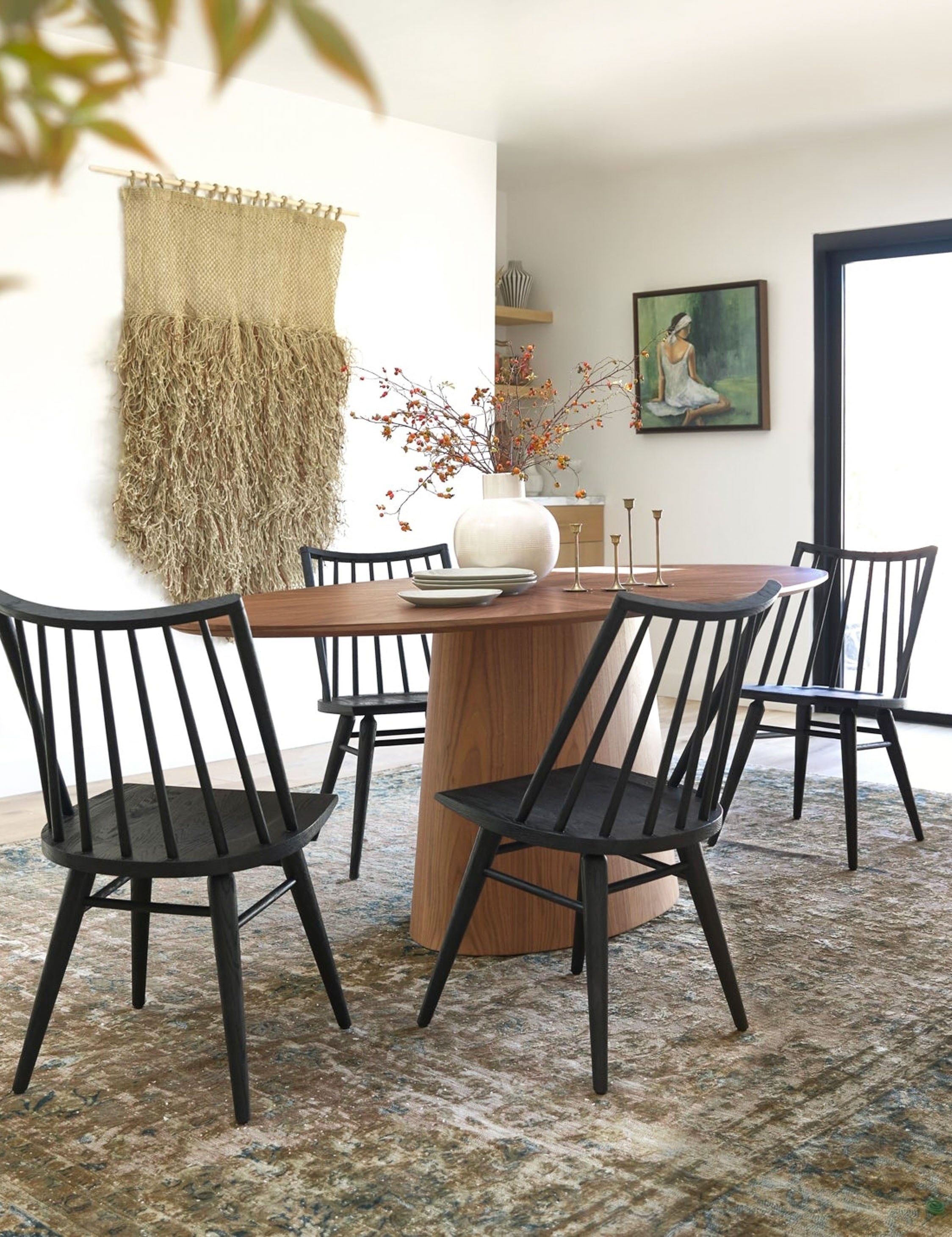 Beth Oval Dining Table, Brown