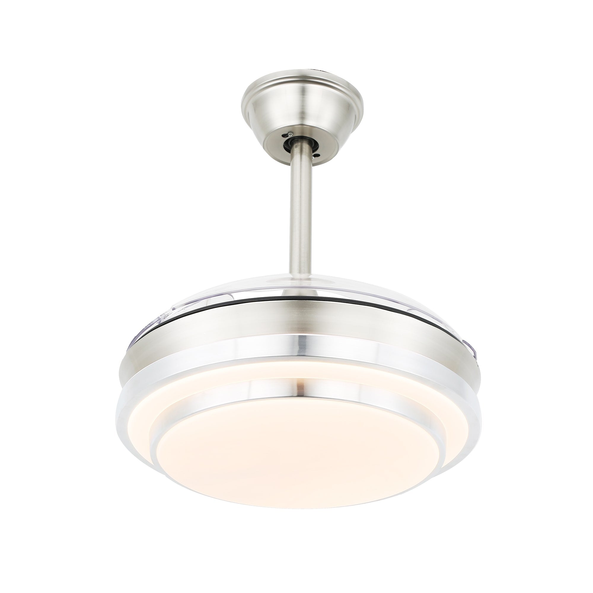 Bella Depot 36 Modern Retractable Ceiling Fan with Led Light, 6-Speed Reversible Blades with Remote