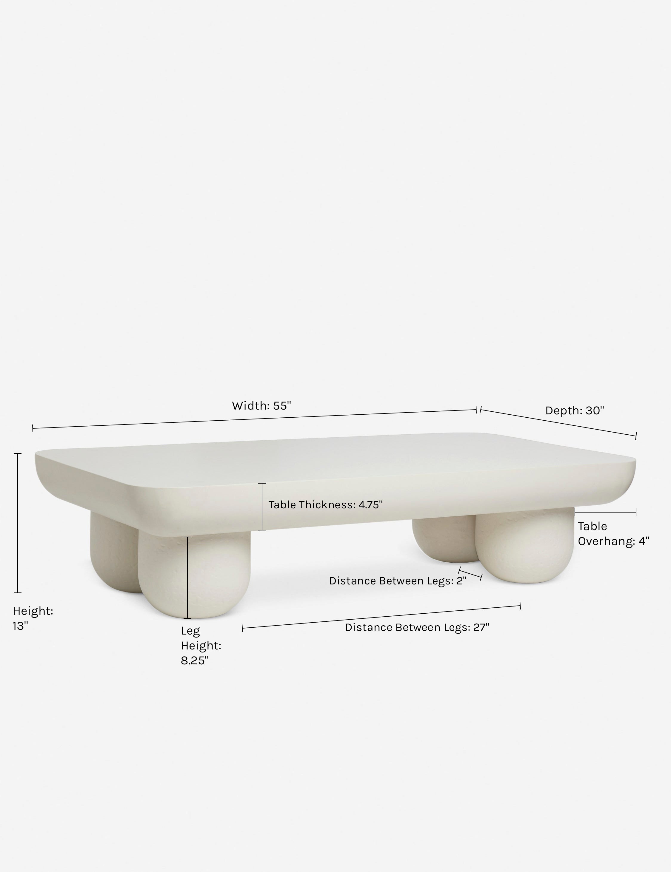 Clouded Rectangle Coffee Table by Sarah Sherman Samuel