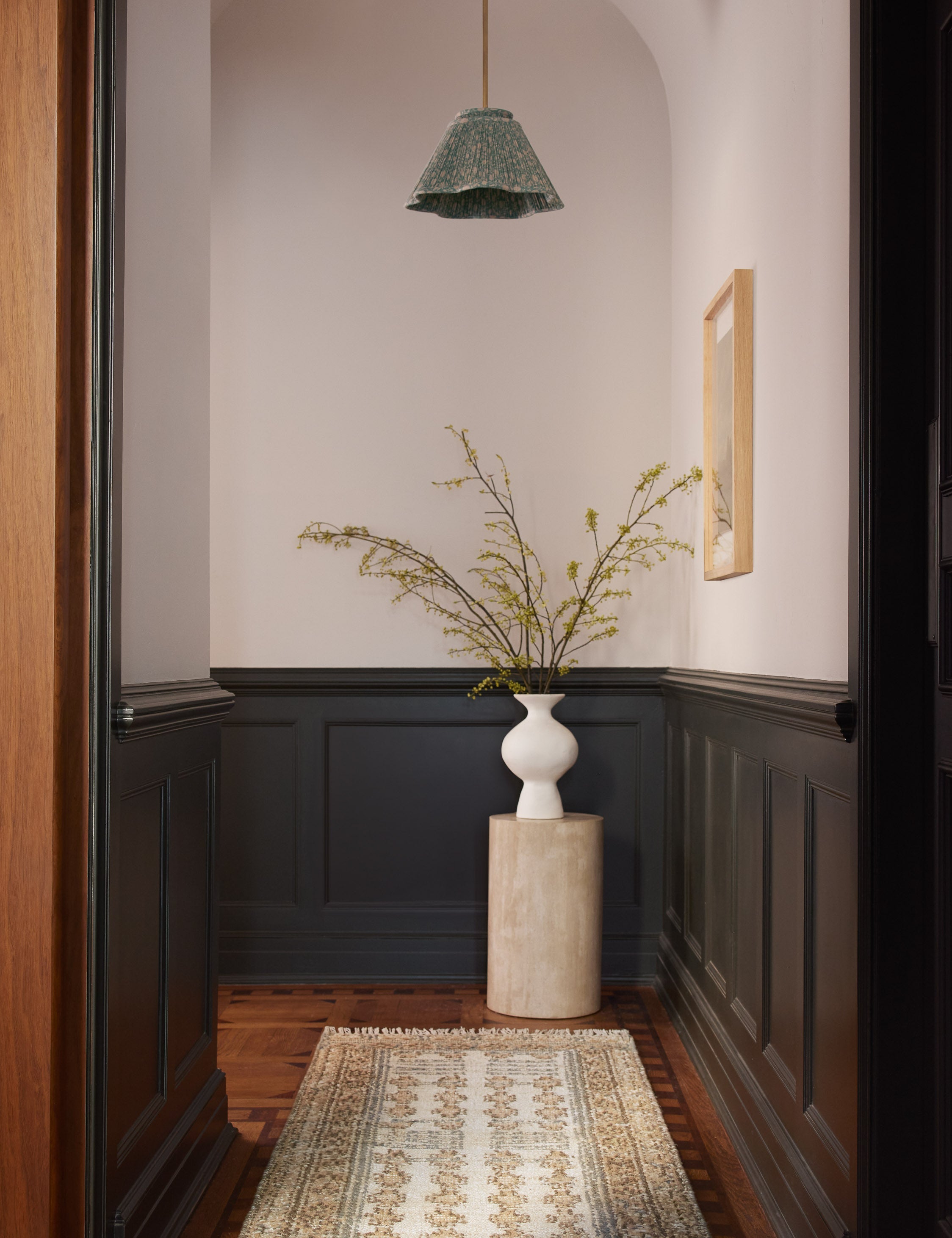 Mars Travertine Round Side Table