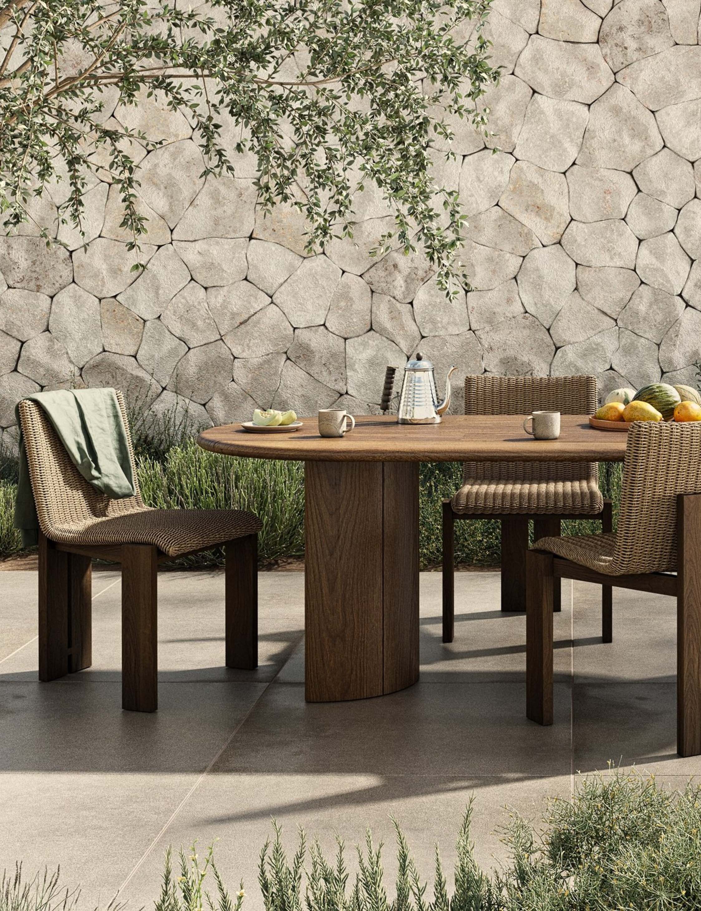 Gilda Outdoor Oval Dining Table