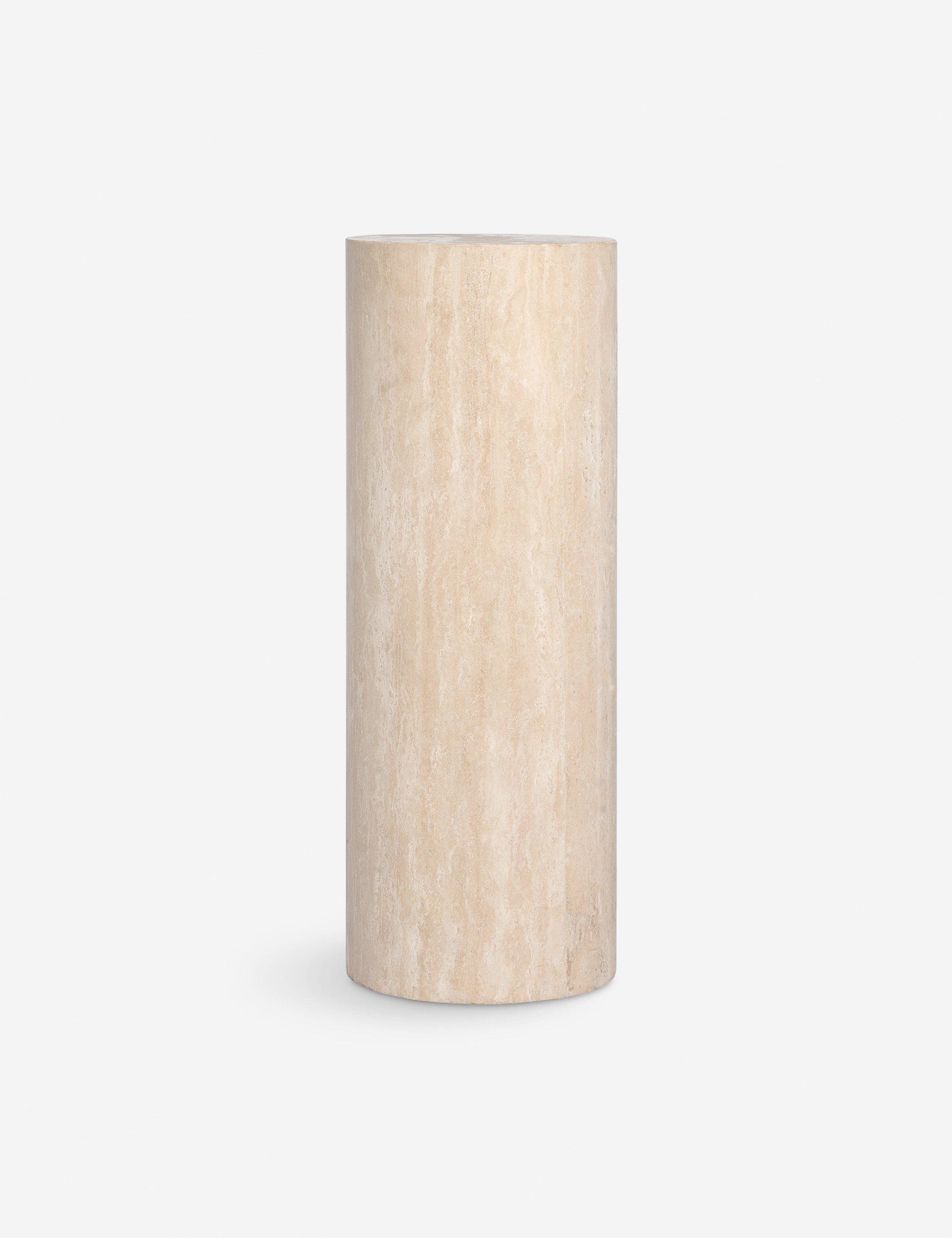 Mars Travertine Round Side Table